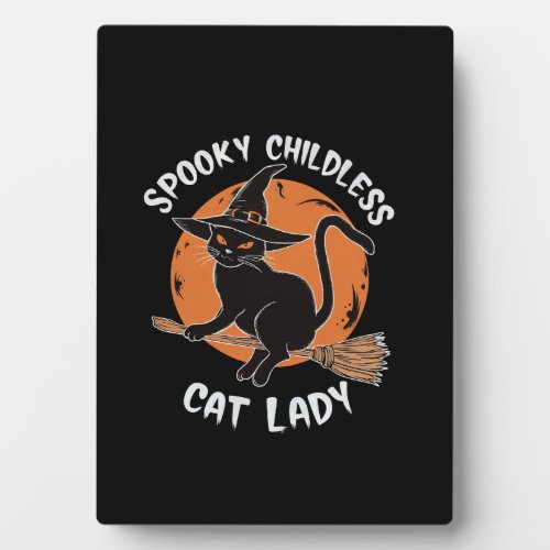 Childless Cat Lady Halloween Spooky Witch Election Plaque