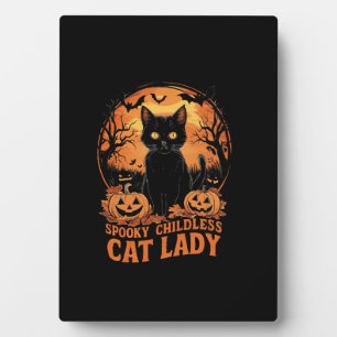 Childless Cat Lady Halloween Spooky Witch Election Plaque