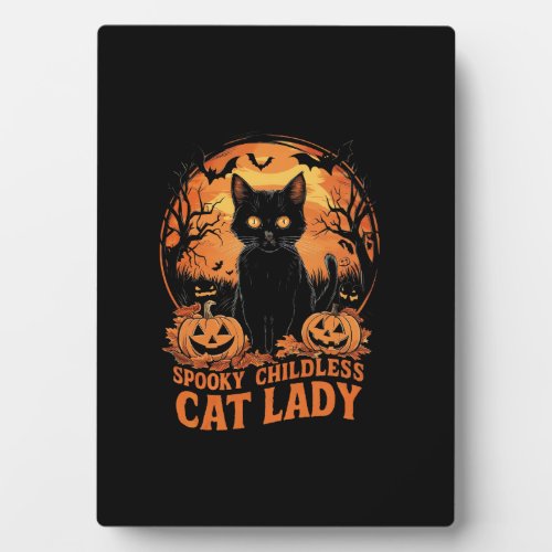 Childless Cat Lady Halloween Spooky Witch Election Plaque