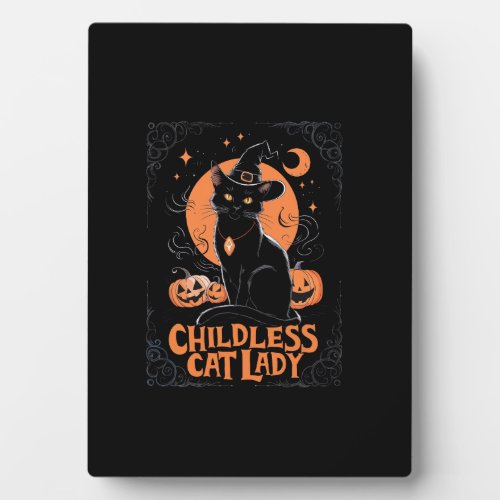 Childless Cat Lady Halloween Spooky Witch Election Plaque