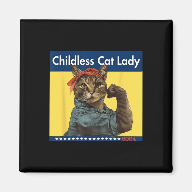 Childless Cat Lady Is Voting Election 2024 Usa  Magnet (Front)