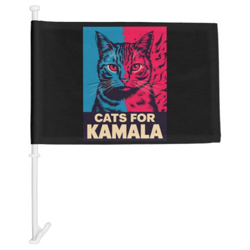 Childless Cat Lady is Voting Kamala Harris 2024 Car Flag