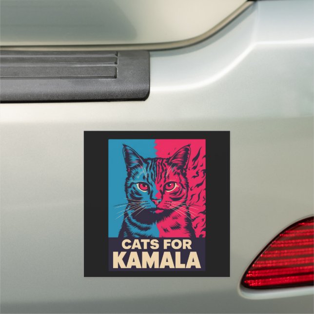 Childless Cat Lady is Voting Kamala Harris 2024 Car Magnet (In Situ)