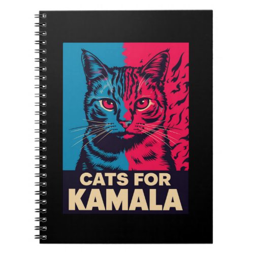 Childless Cat Lady is Voting Kamala Harris 2024 Notebook