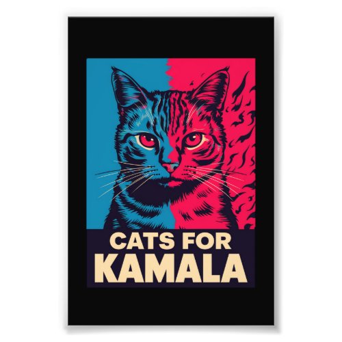 Childless Cat Lady is Voting Kamala Harris 2024 Photo Print