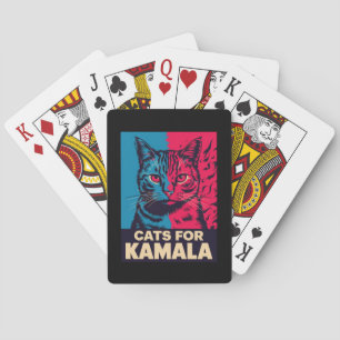 Childless Cat Lady is Voting Kamala Harris 2024 Poker Cards