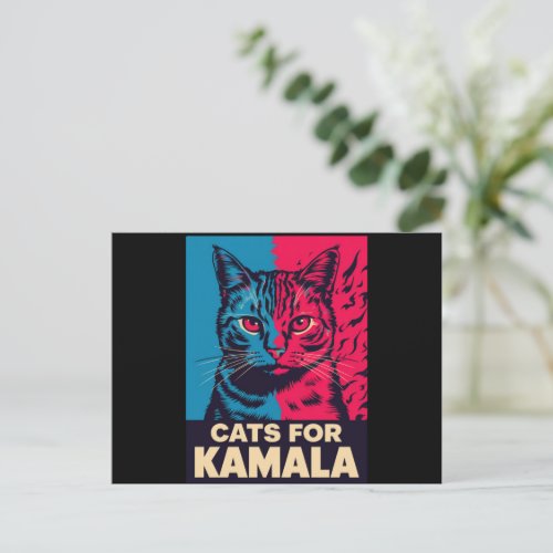 Childless Cat Lady is Voting Kamala Harris 2024 Postcard