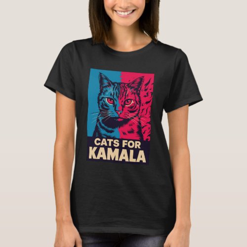 Childless Cat Lady is Voting Kamala Harris 2024 T_Shirt