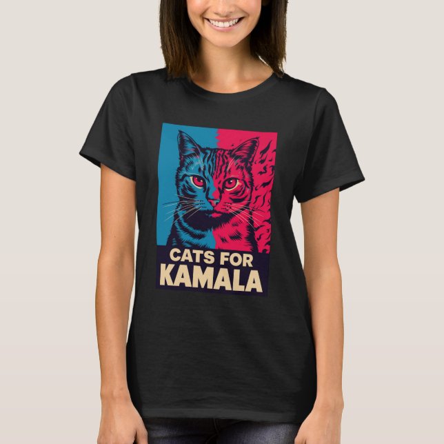Childless Cat Lady is Voting Kamala Harris 2024 T-Shirt (Front)