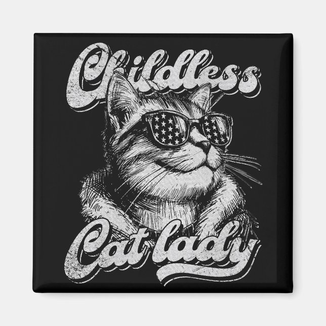 Childless Cat Lady Kamala Harris 2028 Magnet (Front)