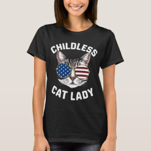 Childless Cat Lady Kamala Harris 2028 T-Shirt