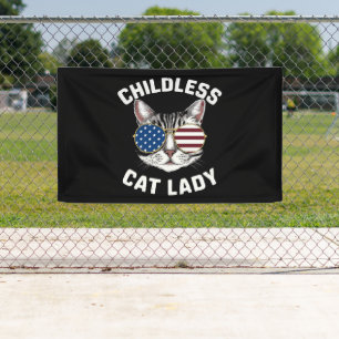 Childless Cat Lady Kamala Harris  Banner