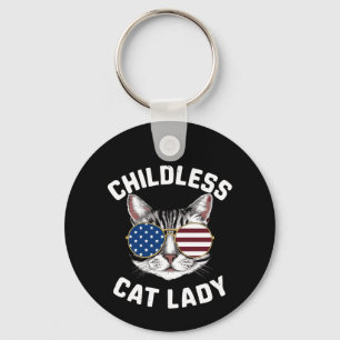 Childless Cat Lady Kamala Harris Keychain