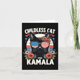 Childless Cat Lady Ladies For Kamala Harris Voting Card