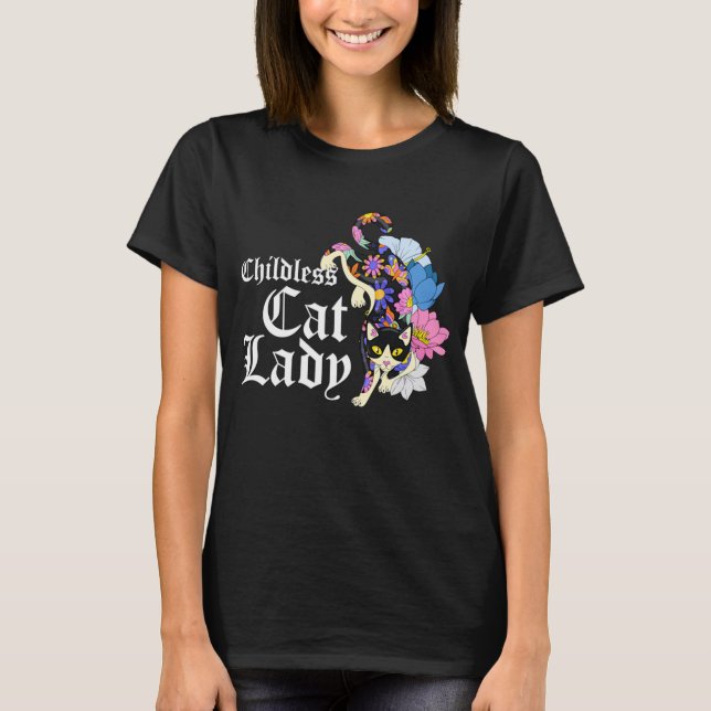 Childless Cat Lady Shirt, Political Democrat T-Shirt (Front)