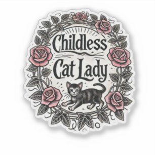 Childless Cat Lady Sticker