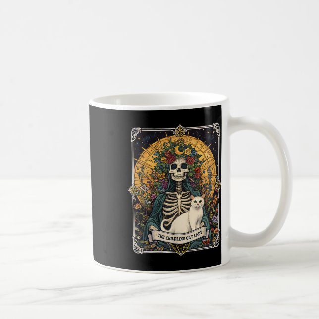 Childless Cat Lady Tarot Card 1  Coffee Mug (Right)