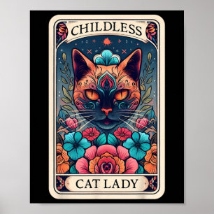 Childless Cat Lady Tarot Card 2 Poster