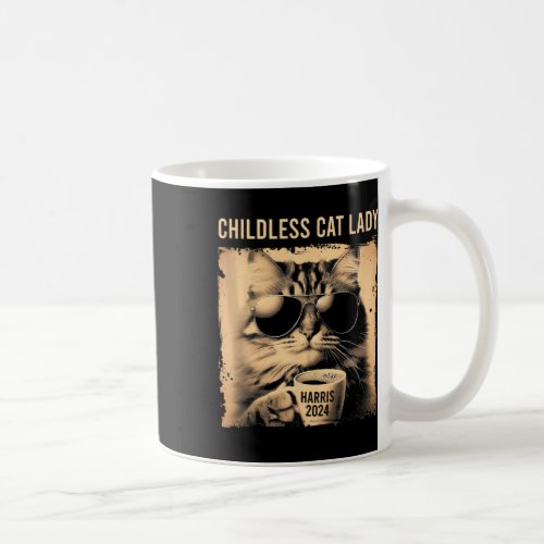 Childless Cat Lady Vintage _ Coffee Cat  Coffee Mug