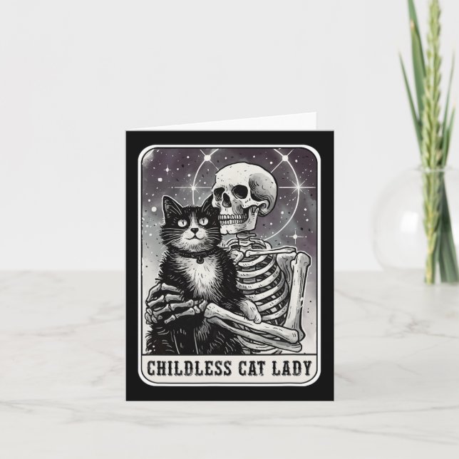 Childless Cat Lady Vintage Tarot  Card (Front)