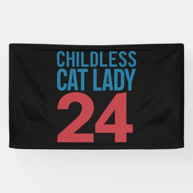 Childless Cat Lady Voting Election 2024 USA  Banner (Horizontal)