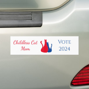 Childless Cat Mom 2024 Election President Bumper Sticker