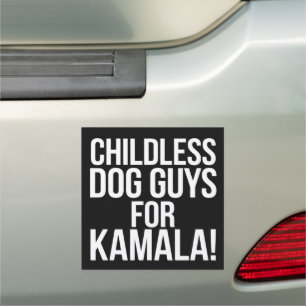 Childless Dog Guys for Kamala 2024 Vote Harris  Car Magnet