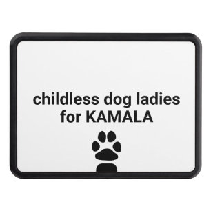 Childless dog ladies for Kamala fun dog paw white Hitch Cover