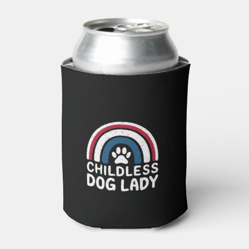 Childless Dog Lady Election Vote 2024 Boho Rainbow Can Cooler