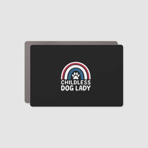 Childless Dog Lady Election Vote 2024 Boho Rainbow Car Magnet