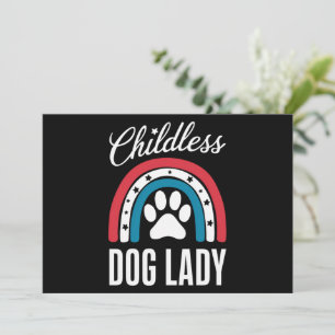 Childless Dog Lady Election Vote 2024 Rainbow USA Invitation