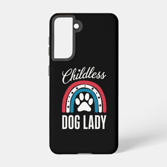 Childless Dog Lady Election Vote 2024 Rainbow USA Samsung Galaxy Case (Back)