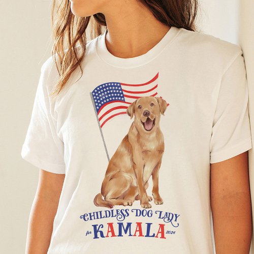 Childless Dog Lady for Kamala 2024 T_Shirt