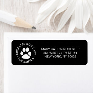 Childless dog Lady for kamala cute dog paw black Label
