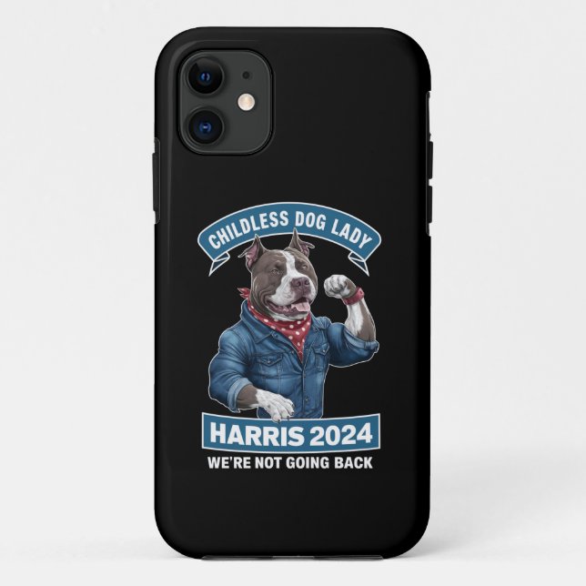 Childless Dog Lady is Voting Kamala Election 2024 Case-Mate iPhone Case (Back)