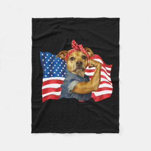 Childless Dog Mom 2024 Kamala Harris Funny Voting Fleece Blanket