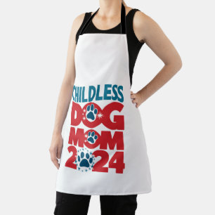 Childless Dog Mom Dog Lady Voting Patriotic Dog Apron