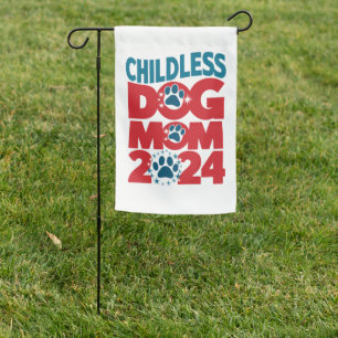 Childless Dog Mom Dog Lady Voting Patriotic Dog Garden Flag