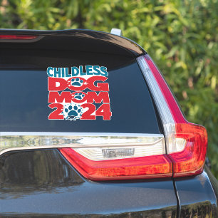 Childless Dog Mom Dog Lady Voting Patriotic Dog Sticker