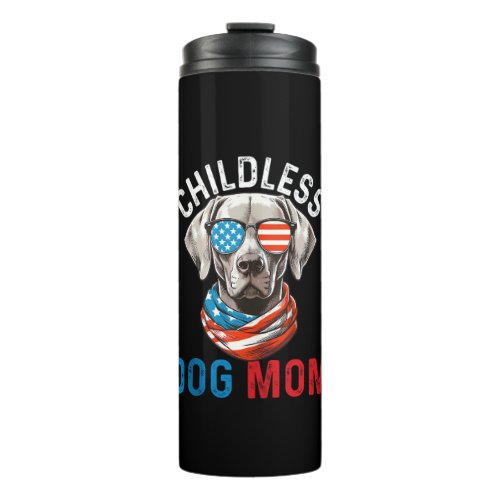 Childless Dog Mom USA 2024 US Dog Lady Thermal Tumbler