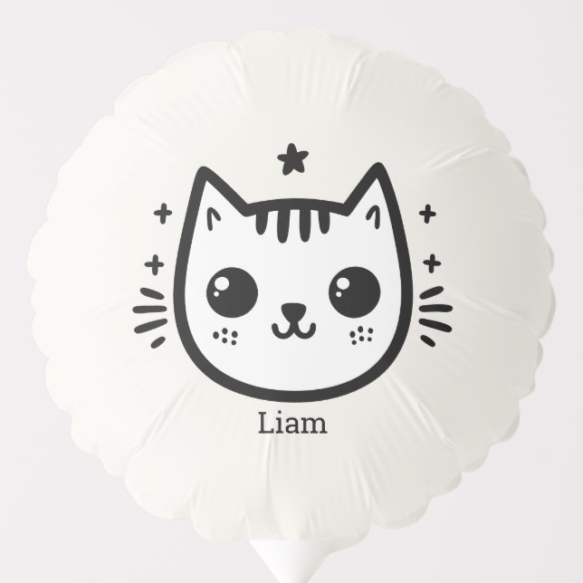 Childlike Drawing | Black and White | Minimalist Balloon (Front)