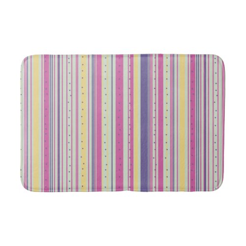 Childlike Multicolor striped pattern Bath Mat