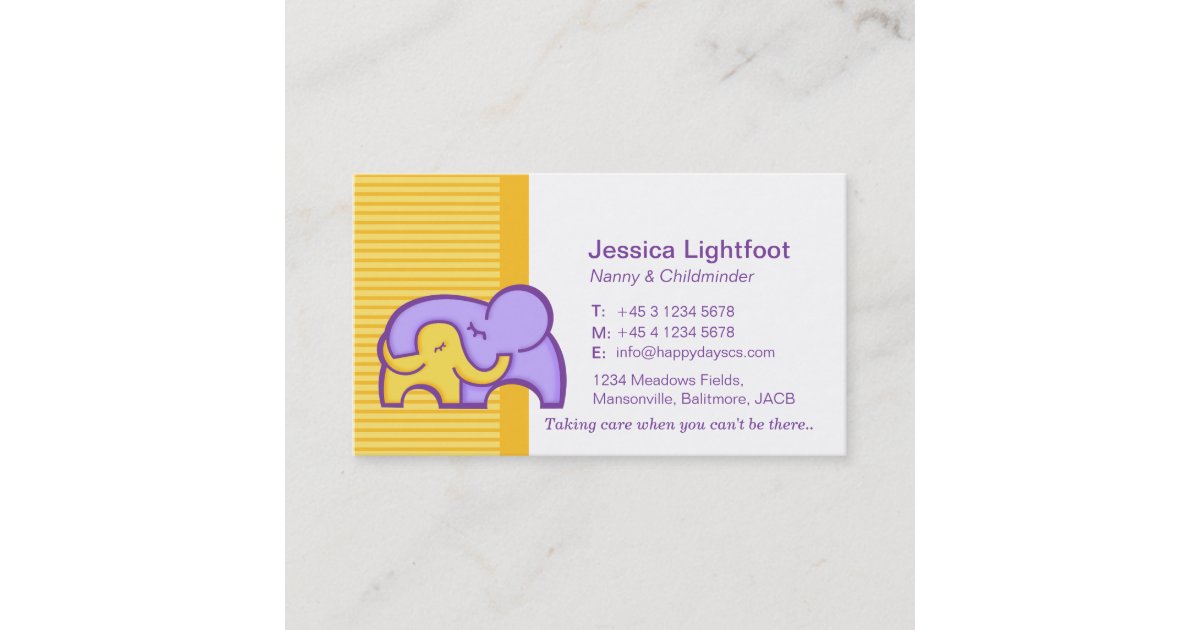 Childminder Baby Sitter Carer Business Cards