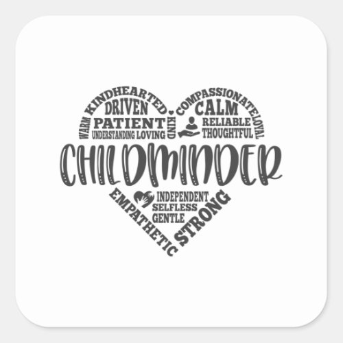 Childminder babysitter child minder uk square sticker