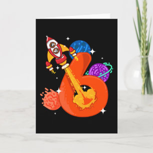 Children 6. birthday 6 year old children card