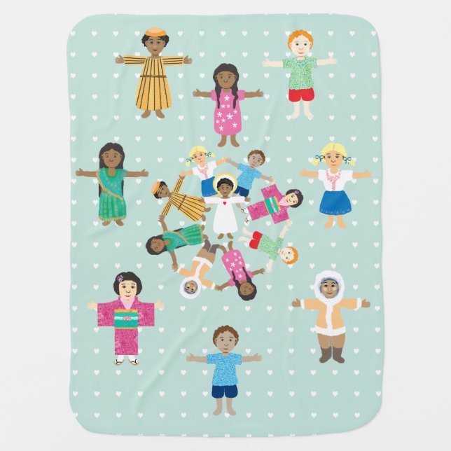 Children and Jesus  Baby Blanket (Front)