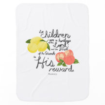 Children are a blessing baby blanket 