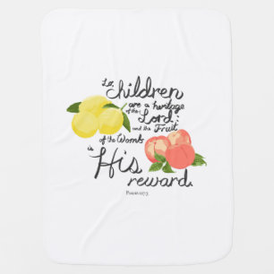 Children are a blessing baby blanket