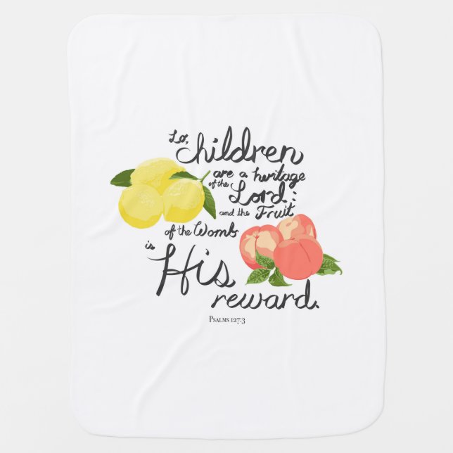 Children are a blessing baby blanket  (Front)