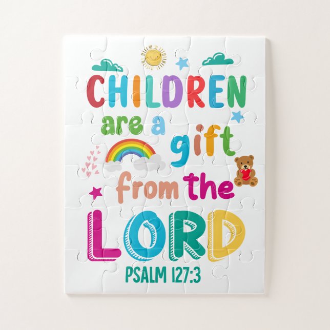 Children Are a Gift from the Lord Kids 30 Piece Jigsaw Puzzle (Vertical)